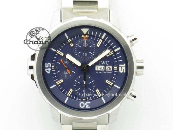 MIROTIME 0104 EasyMatch Aquatimer Automatic IW329004 V6F 1:1 Best Edition Blue Dial On SS Bracelet MIYOTA 7224